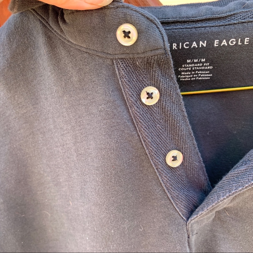 American Eagle Polo Men’s Gray Medium Polo Shirt - Picture 9 of 15